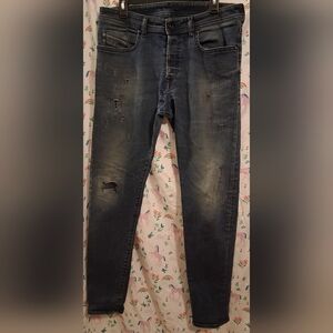 EUC Y2K Diesel Buster 0677K Button Fly Regular Slim-Fit Unisex Denim SZ 33EU